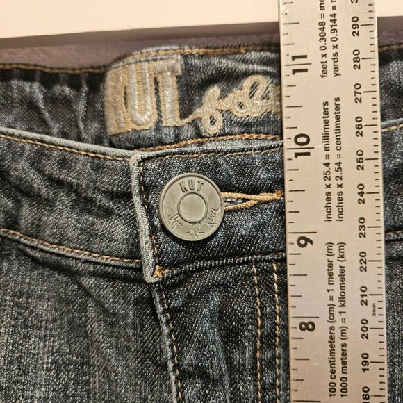 Kut From The Kloth Jeans Womens 8 Blue Catherine Boyfriend Straight long flaps - Picture 9 of 12